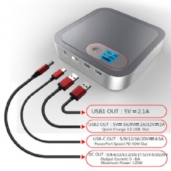 DC40 40000mah  DC5V-12V-24V+PD90W power bank